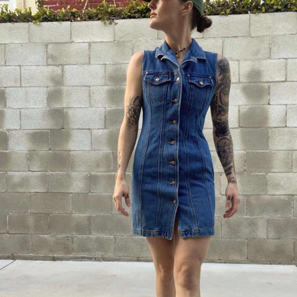 Vintage Squeeze Jeans button up dress